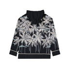 Black Cotton Pattern Shirt