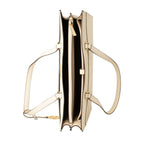 Beige Leather Tote Bag