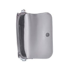 Gray Leather Shoulder Bag