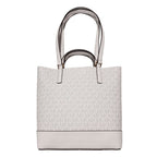 White Leather Tote Bag