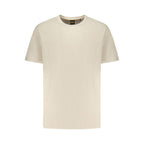 Beige Cotton Men T-Shirt