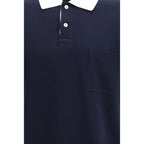 Blue Cotton Polo Shirt