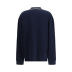 Blue Cotton Polo Shirt