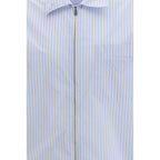Blue Polyamide Pattern Shirt