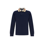 Blue Cotton Polo Shirt