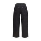 Black Cotton Casual Pants