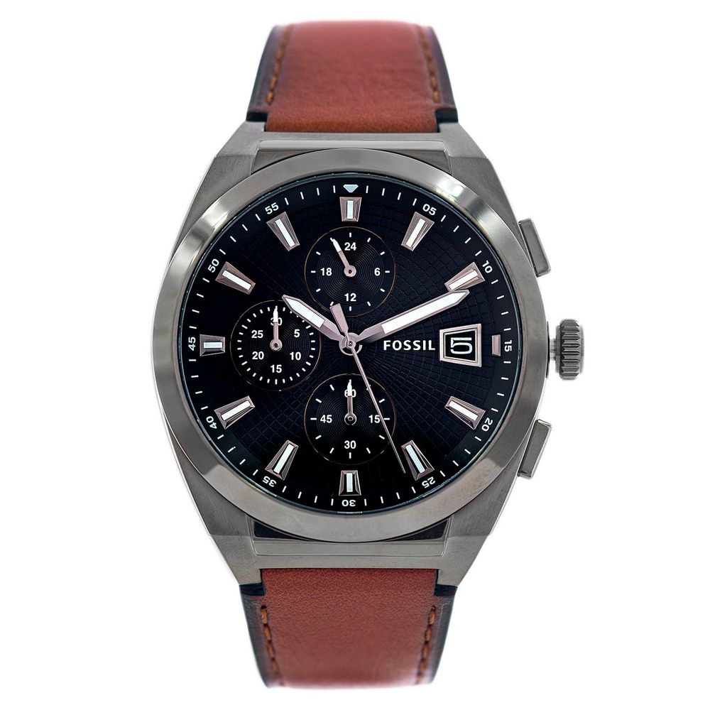 Brown Leather Dress Watch