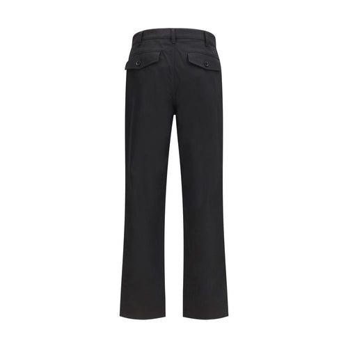Black Cotton Chino Pants