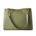 Bicolor Leather Handbag