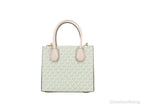 MICHAEL KORS Mercer 35S1GM9M2B Medium Logo And Leather Accordion Crossbody Bag In Powder Blush Multi
