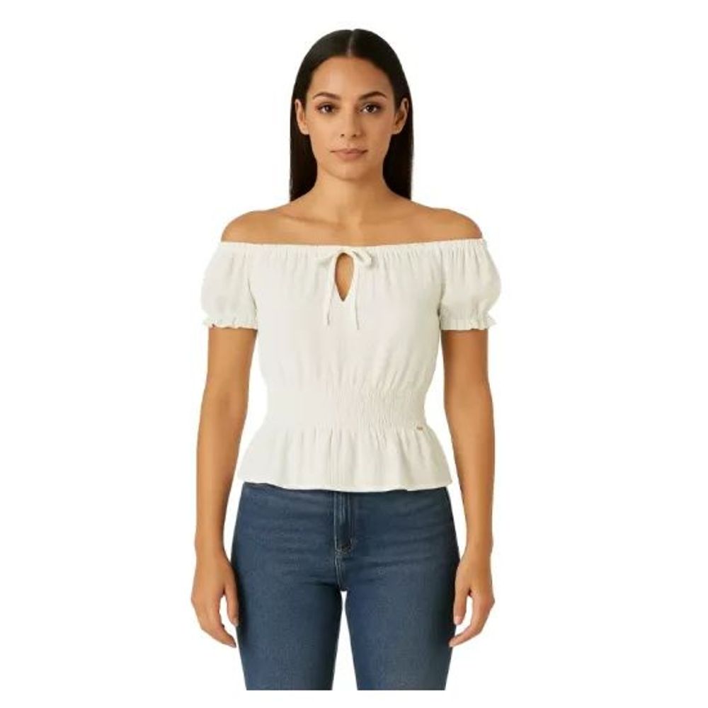 White Polyester Blouse