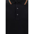 Black Cotton Polo Shirt