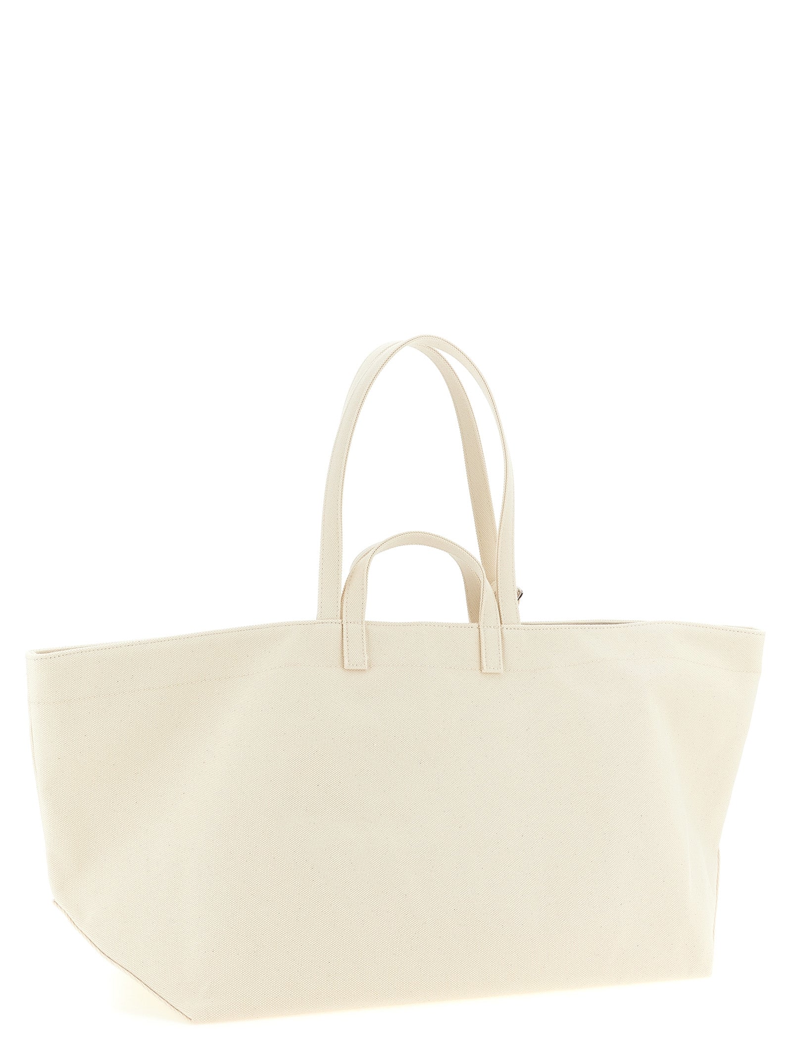 Beige Cotton Tote Bag