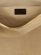 Beige Cotton Shoulder Bag