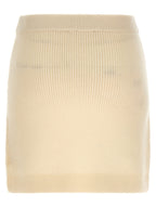 White Wool Long Skirt