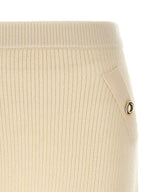 White Wool Long Skirt