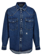 Blue Polyester Denim Jacket