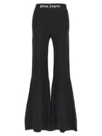 Black Viscose Flared Pants