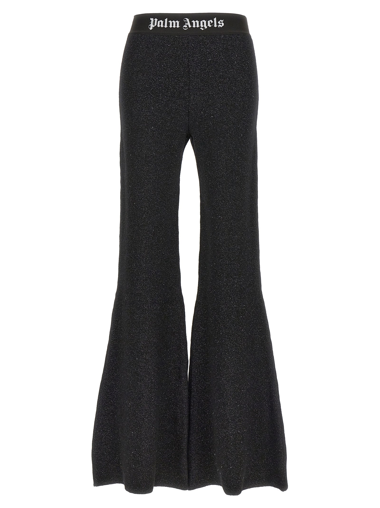 Black Viscose Flared Pants