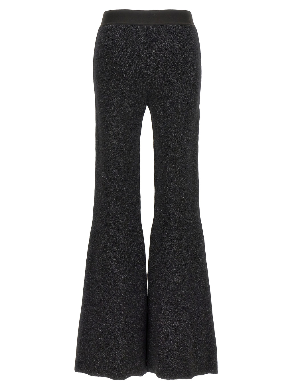 Black Viscose Flared Pants
