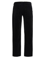 Black Cotton Casual Pants