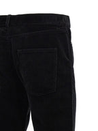 Black Cotton Casual Pants