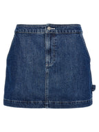 Blue Cotton Long Skirt