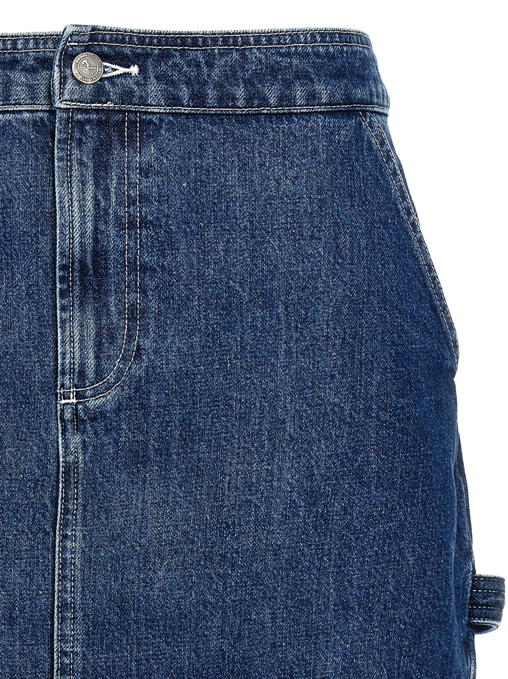 Blue Cotton Long Skirt