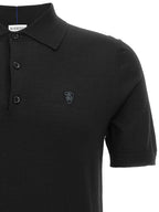 Black Wool Polo Shirt