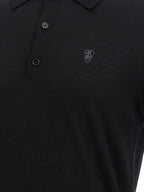 Black Wool Polo Shirt