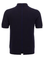 Blue Wool Polo Shirt