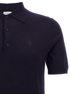 Blue Wool Polo Shirt