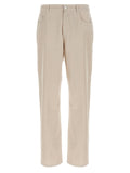 White Cotton Casual Pants