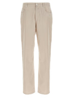 White Cotton Casual Pants