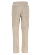 White Cotton Casual Pants