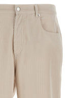 White Cotton Casual Pants