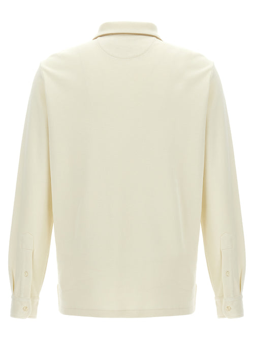 Beige Cotton Polo Shirt