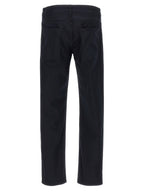 Blue Cotton Casual Pants