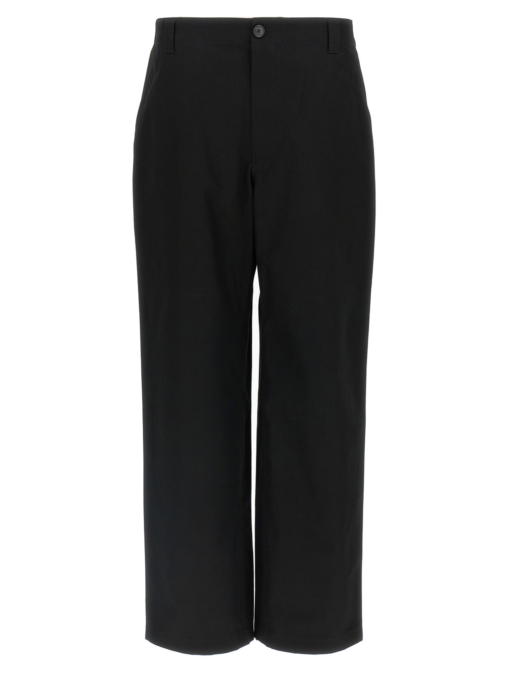 Black Cotton Casual Pants