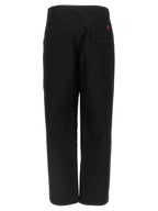 Black Cotton Casual Pants