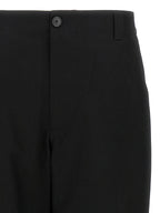 Black Cotton Casual Pants