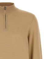 Beige Virgin Wool Cardigan