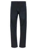 Blue Cotton Straight-Leg Jeans