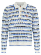 Blue Cotton Polo Shirt