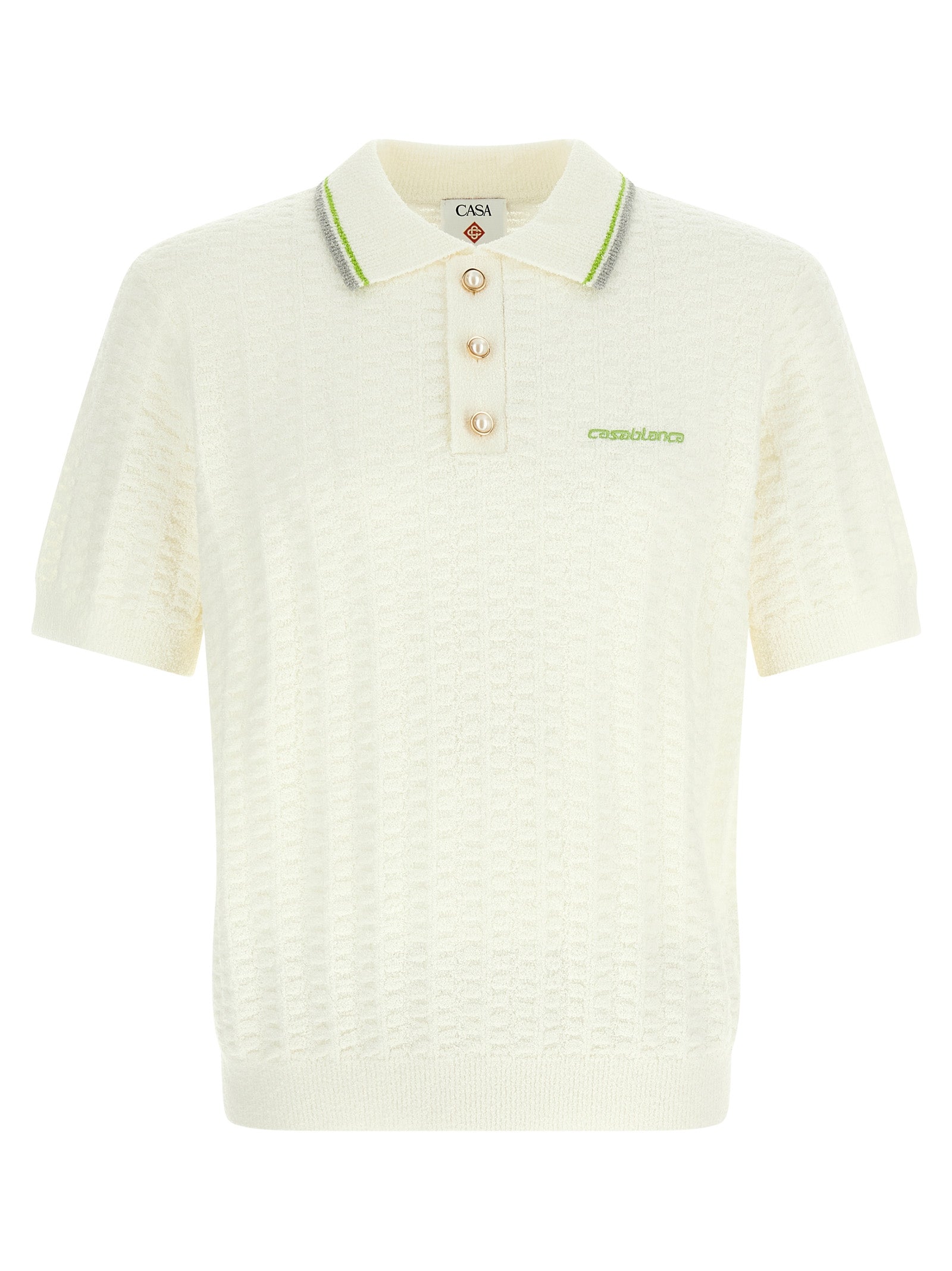 White Cotton Polo Shirt
