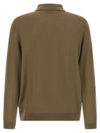 Bicolor Virgin Wool Polo Shirt