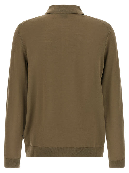 Bicolor Virgin Wool Polo Shirt