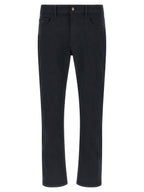 Blue Polyester Straight-Leg Jeans