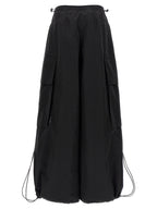 Black Polyamide Casual Pants