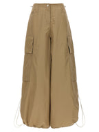 Beige Polyamide Casual Pants